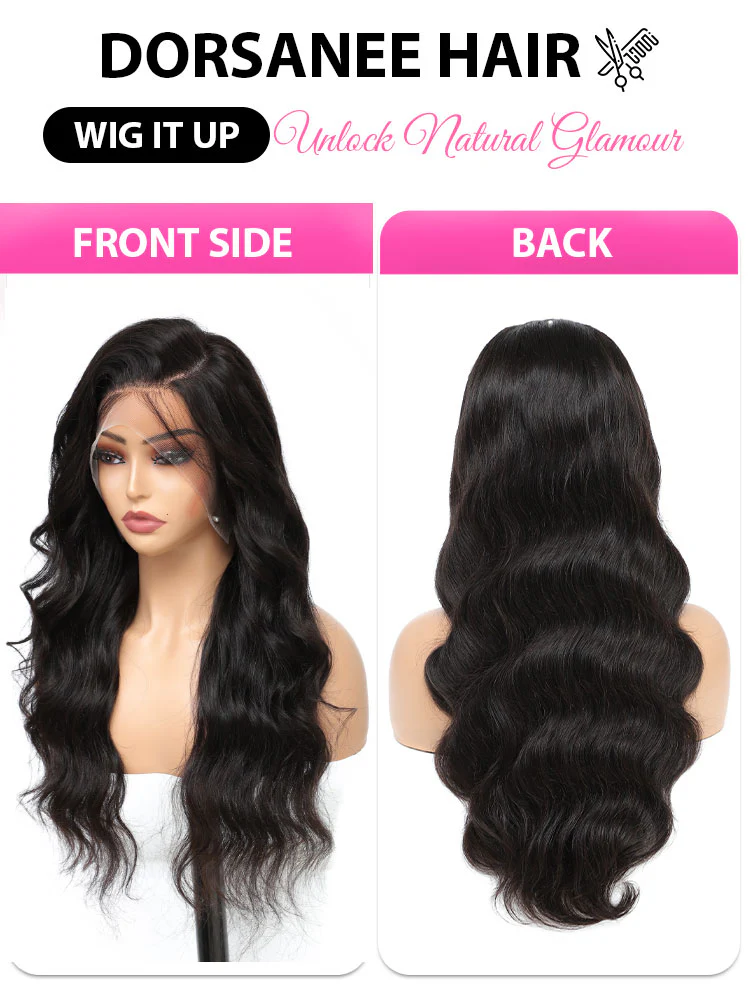 28 Inch = $199 | Dorsanee 13x4 HD Lace Frontal Body Wave Virgin Human Hair Wig - Image 10