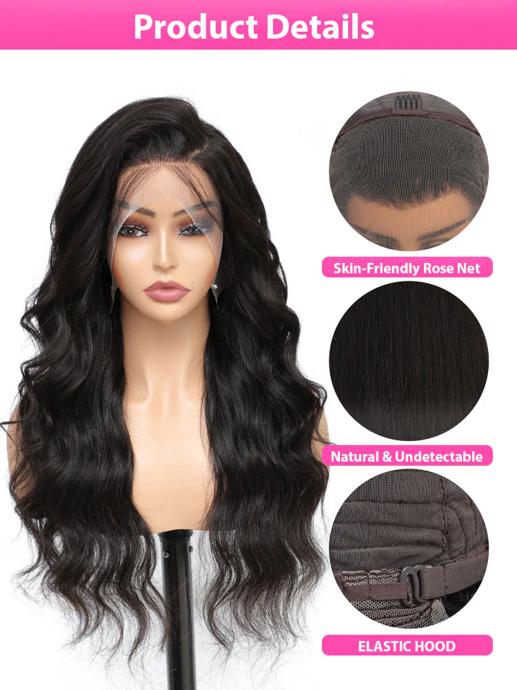 28 Inch = $199 | Dorsanee 13x4 HD Lace Frontal Body Wave Virgin Human Hair Wig - Image 9