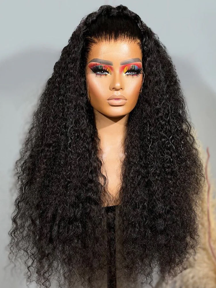 28 Inch = $199 | Dorsanee Long Curly Hair 13x4 HD Lace Frontal Wig Thick Jerry Curly Hair Wigs - Image 4