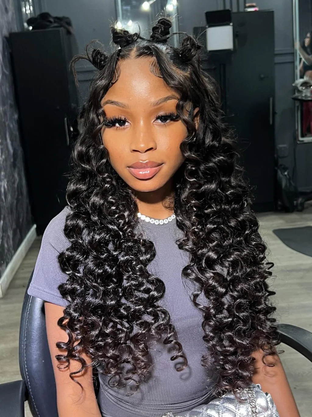 Dorsanee 360 Ventilated Lace Frontal Loose Deep Wave Wand Curls Virgin Human Hair Wigs - Image 2