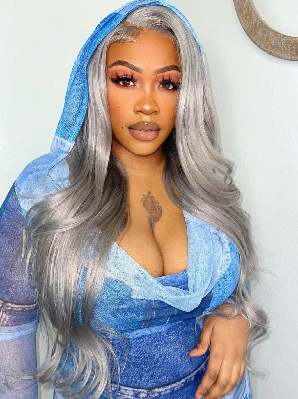 Dorsanee Black Friday Gray Colored Wig 13x4 Lace Front Straight Body Wave Grey Human Hair Wigs - Image 5