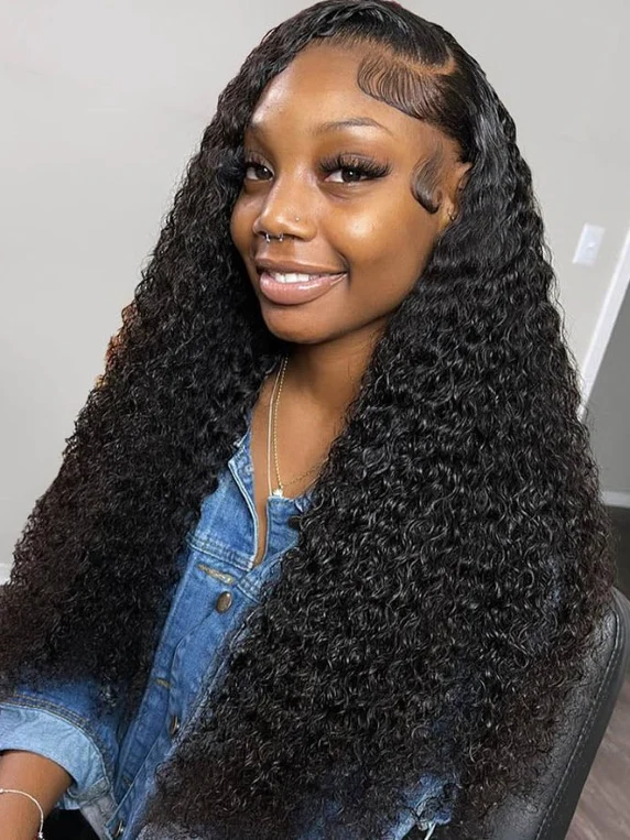 Dorsanee 250 Density Pre-Plucked 13x6 HD Lace Front Jerry Curly Wigs Melted Match All Skin Color - Image 6
