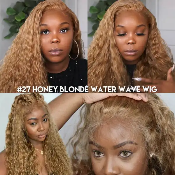 Dorsanee 250 Density Honey Blonde #27 Jerry Curly Hair 13x4 Lace Front Virgin Human Hair Wig - Image 7