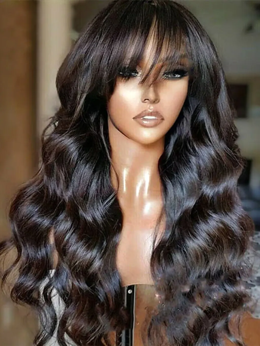 Dorsanee Curtain Bangs Wig 13x4/13x6 HD Lace Front Body Wave Human Hair Wigs - Image 8