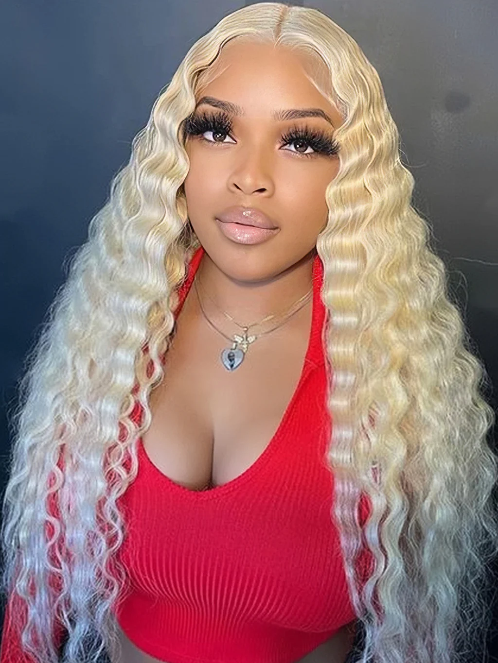 Dorsanee Blonde 613 Deep Wave 13x4 HD Lace Frontal Human Hair Wigs - Image 4