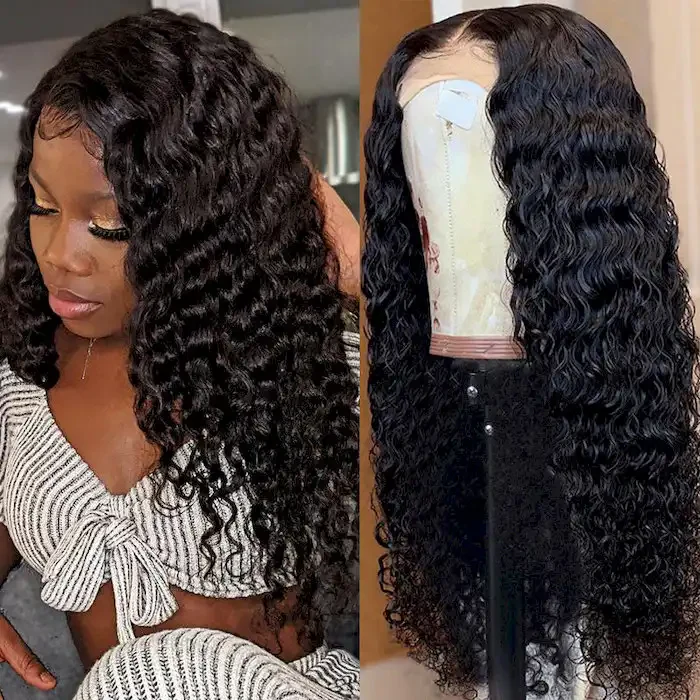 Dorsanee 250 Density 13x6 HD Lace Front Deep Wave  Curly Human Hair Wigs - Image 4