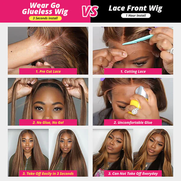Dorsanee P4/27 Honey Blonde Brown Highlight Streaks 13×4/6×4 HD Lace Front Body Wave Human Hair Wigs - Image 9