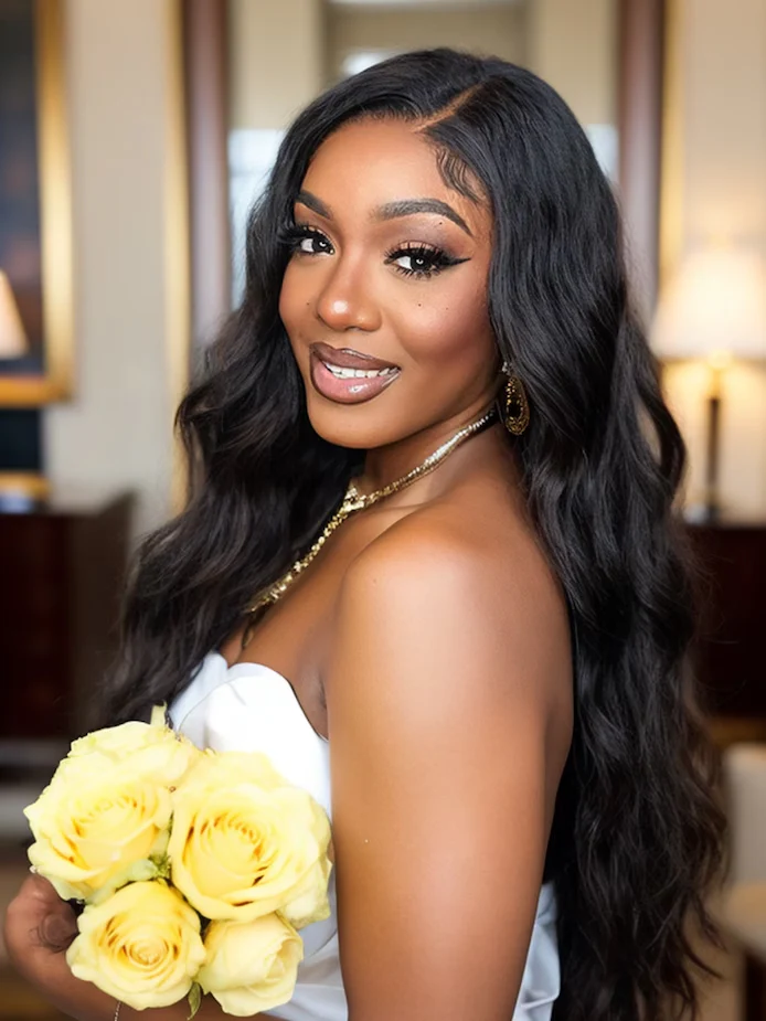 Dorsanee Pre Plucked 5x5 Glueless Lace Closure Body Wave Human Hair Wigs - Image 9