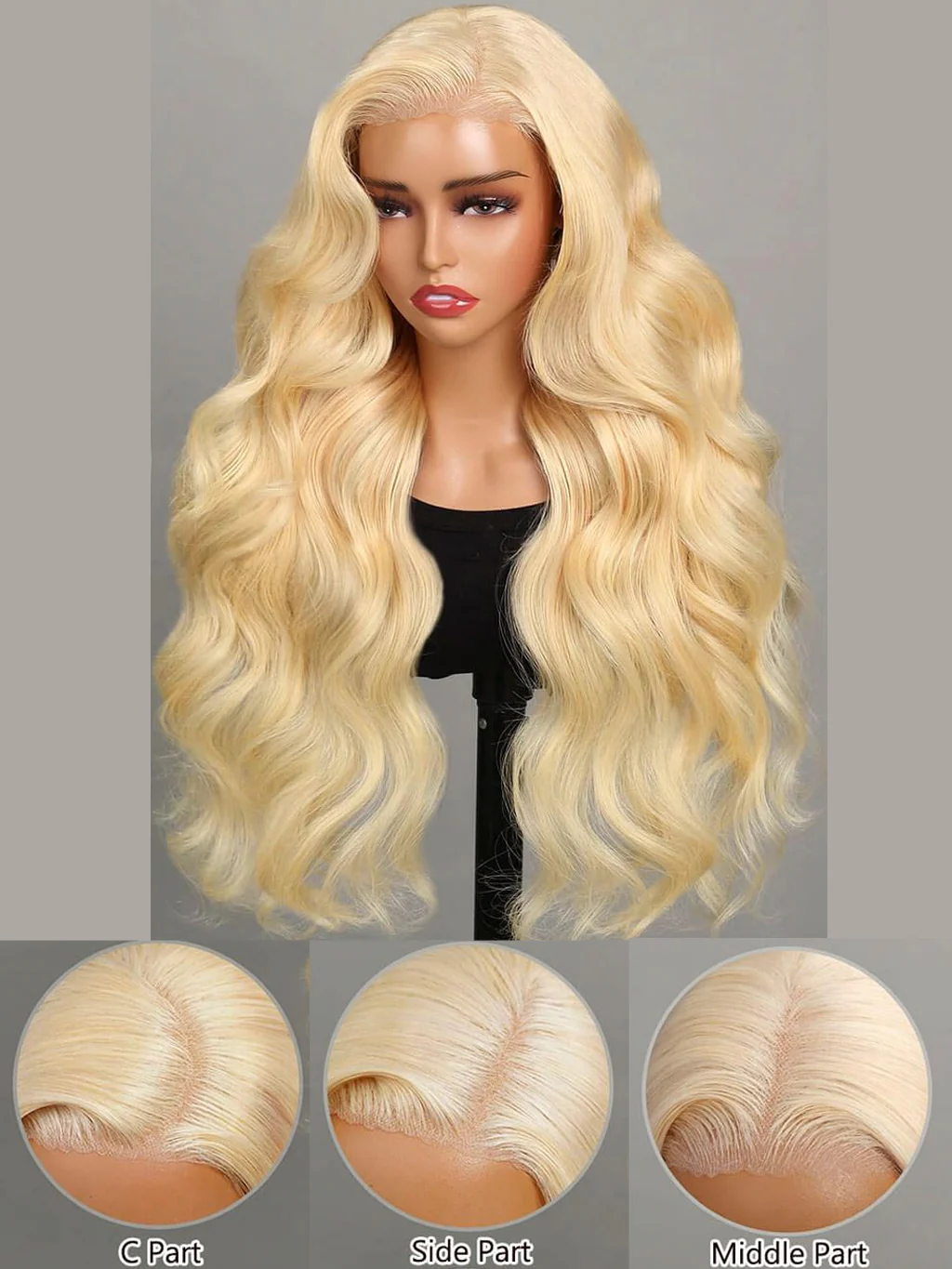 Dorsanee 613 Blonde 200 Density 13x4 HD Lace Front Body Wave Human Hair Wigs - Image 3