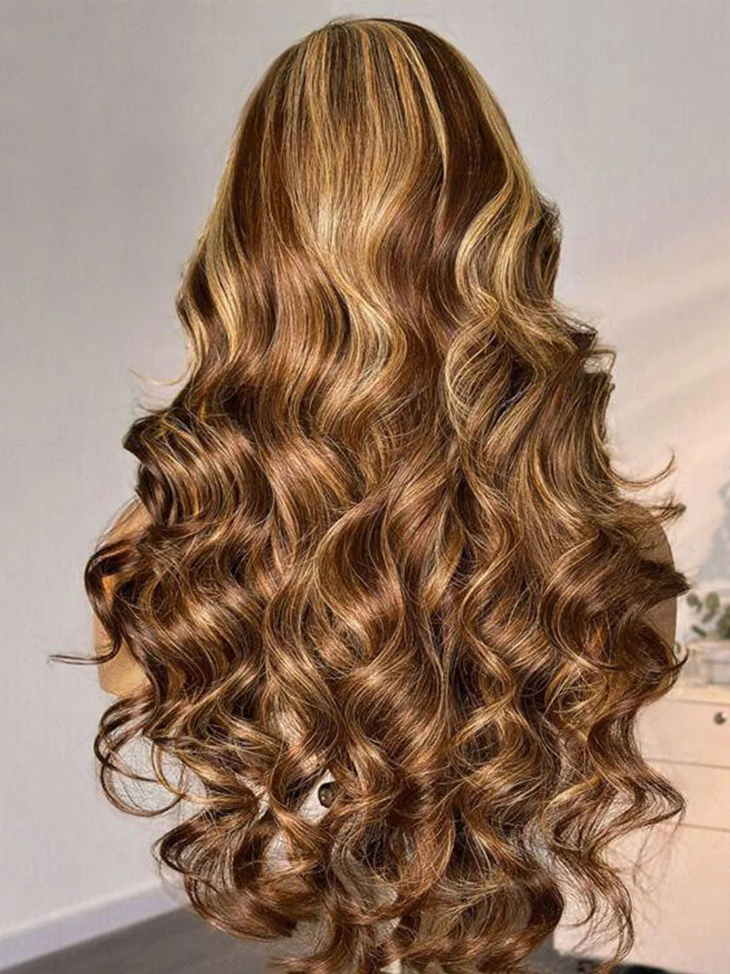 Dorsanee Honey Blonde Brown Highlight 13x4 Lace Frontal Body Wave Human Hair Wigs - Image 3