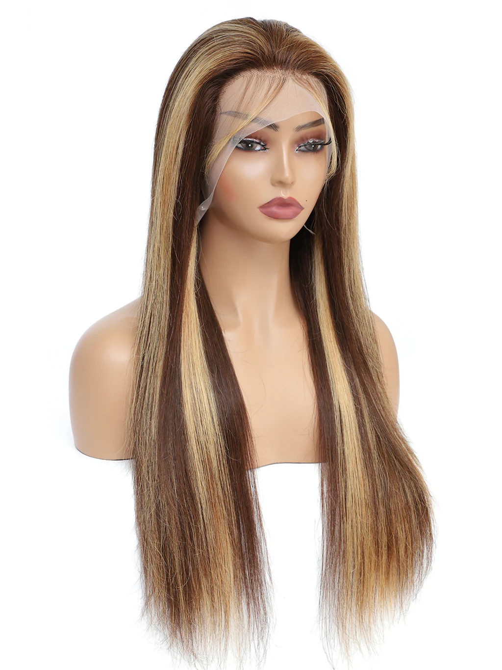 Dorsanee Honey Blonde Highlight Wear & Go Glueless 13x4 Lace Front Straight Human Hair Wigs - Image 4