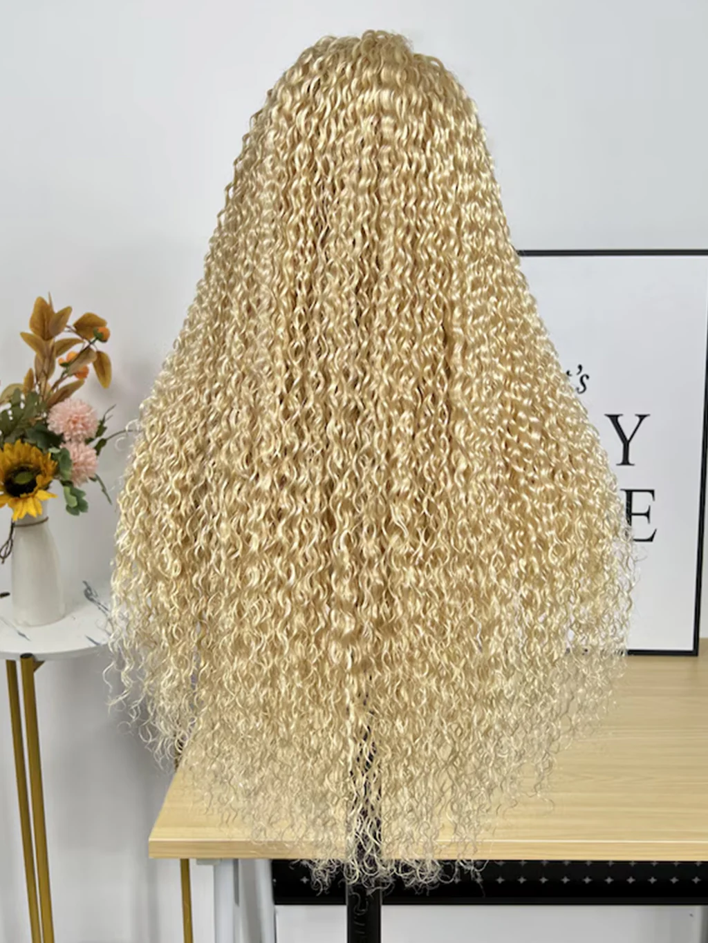 Dorsanee 613 Blonde Jerry Curly 13x4 HD Lace Front Wig Human Hair Wigs 200% Density - Image 5