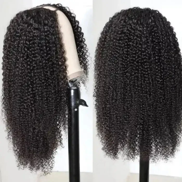 Dorsanee 250 Density Kinky Curly U Part Virgin Human Hair Wigs For Women - Image 3