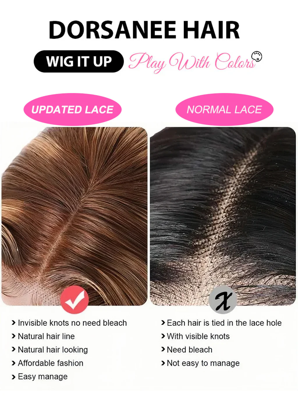 Dorsanee Hair Layered Cut 4/27 Highlight 13x4 Lace Frontal Wig Straight Human Hair Wigs - Image 8