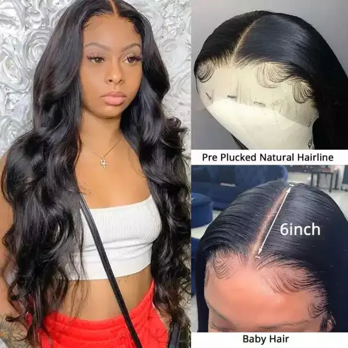 Dorsanee 30 32 Inch 250 Density 13x6  HD Lace Front Body Wave Human Hair Wigs - Image 5
