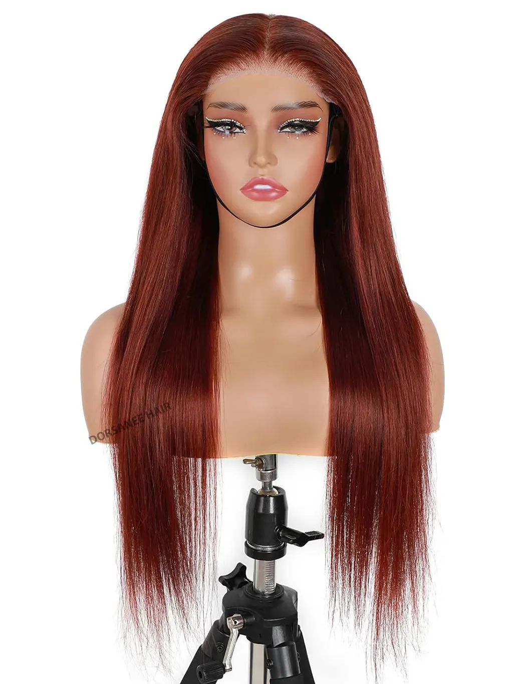 Dorsanee Chocolate Reddish Brown 13x4/5x5 Lace Frontal Straight Human Hair Wigs - Image 7