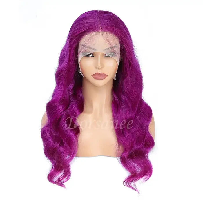 Dorsanee Purple 200% Density 13x4 Lace Front Body Wave Human Hair Wig - Image 6