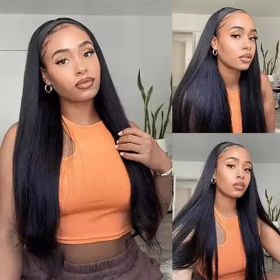 Dorsanee Headband Beginner Friendly Straight Virgin Human Hair Wigs - Image 3