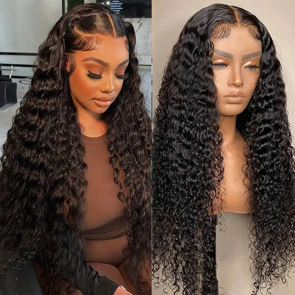 Dorsanee 250 Density Water Wave 5x5 Lace Closure Wet and Wavy Human Hair Wigs - Image 5