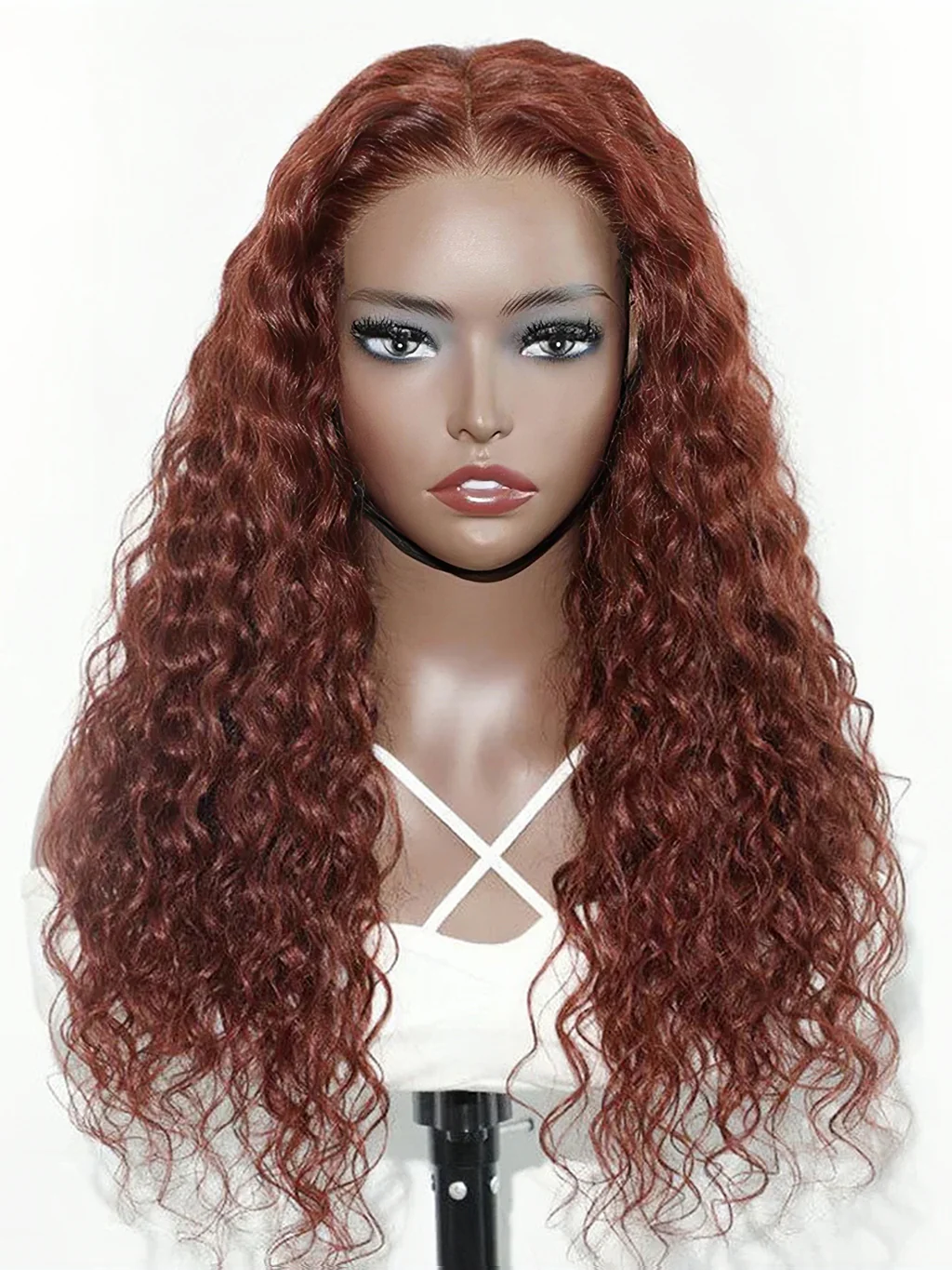 Dorsanee Reddish Brown Water Wave 5x5 13x4 Lace Front Human Hair Wigs - Image 6