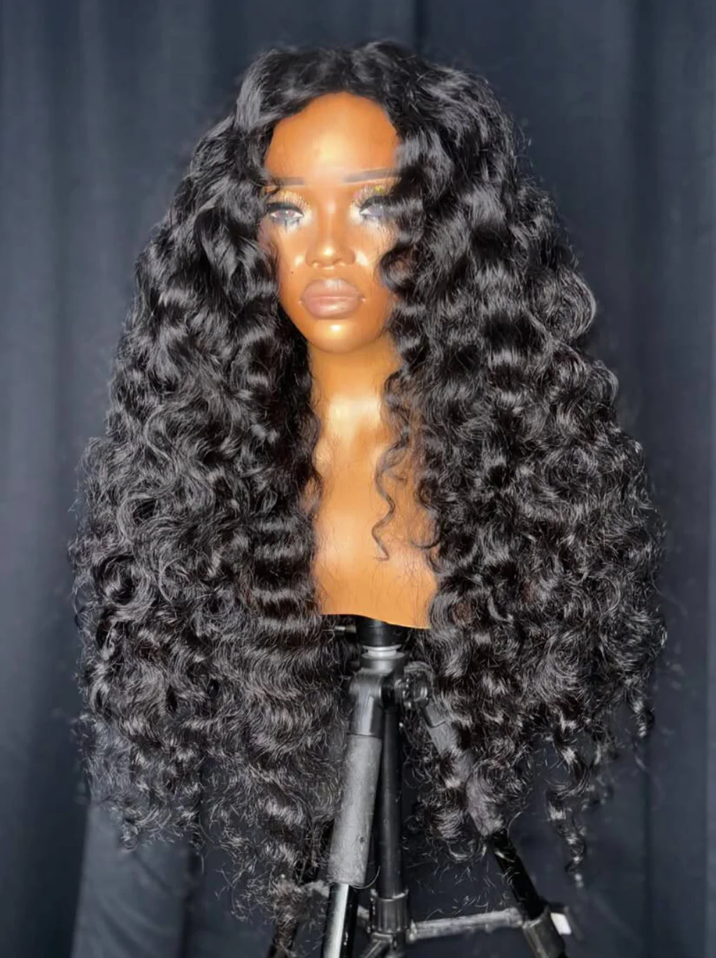 Dorsanee Loose Deep Wave Wand Curls 13x4 Lace Front Virgin Human Hair Wigs - Image 3
