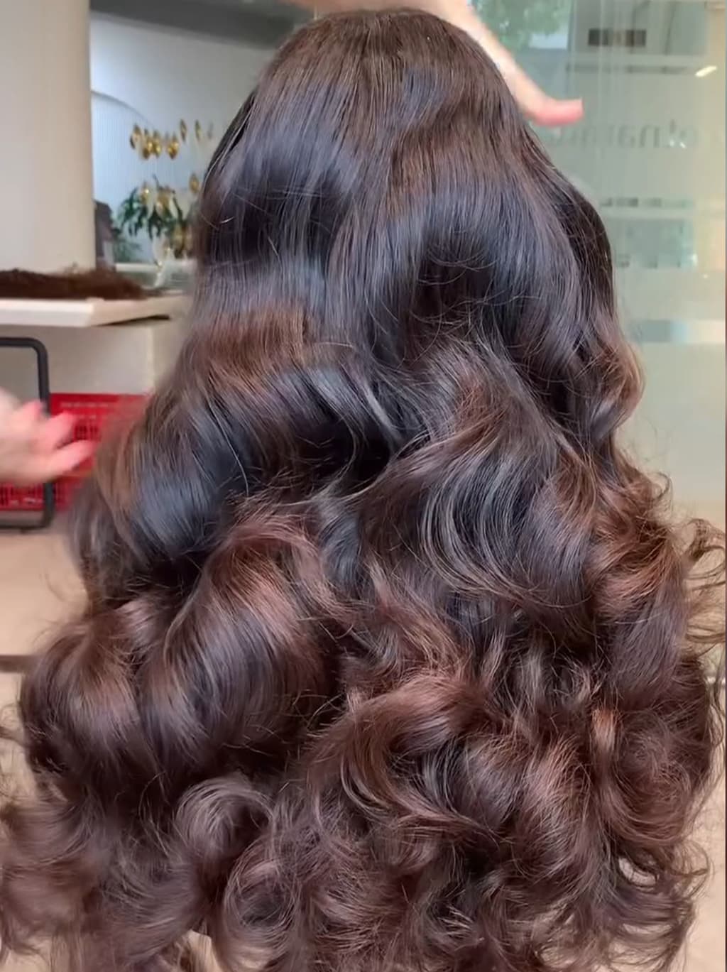 Dorsanee Ombre Black Dark Chocolate Brown Full Bouncy Loose Spiral Curls 13X4 Lace Front Human Hair Wigs 250 300 Density - Image 2