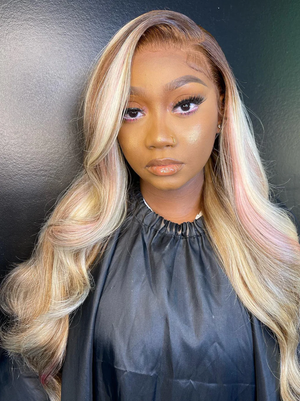 Dorsanee Pink Blonde Brown Highlight 13x4 Lave Front Body Wave Human Hair Wigs - Image 3