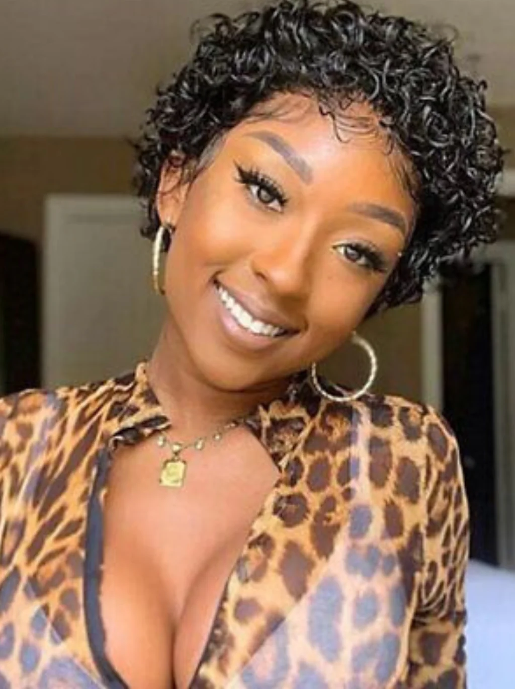 Dorsanee Short Pixie Cut Curly Virgin Human Hair Wigs (Limit 3 per order ) - Image 3