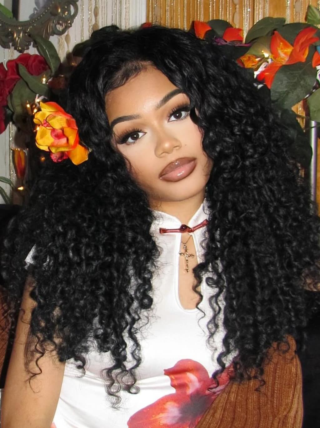Dorsanee Spanish Crimped Loose Curls 13X4 Lace Front Human Hair Wigs 250 300 Density - Image 5
