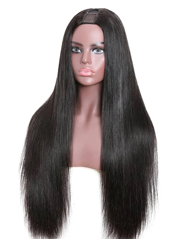 Dorsanee Silk Straight U Part Beginner Friendly Glueless Virgin Human Hair Wig - Image 3